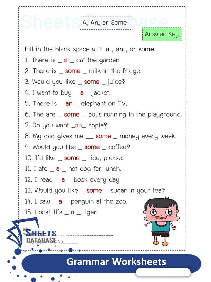 Grammar worksheets – Sheets