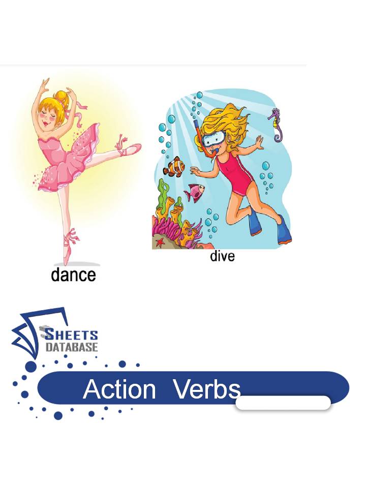 Action verbs cards Sheets