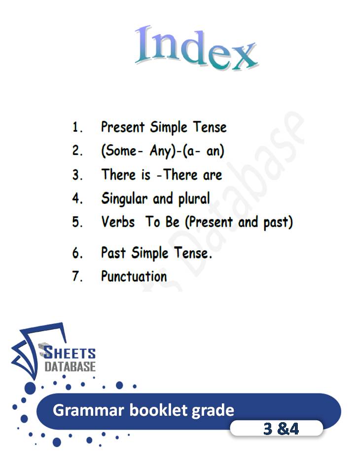 Grammar booklet Grade 3 &amp; 4 – Sheets