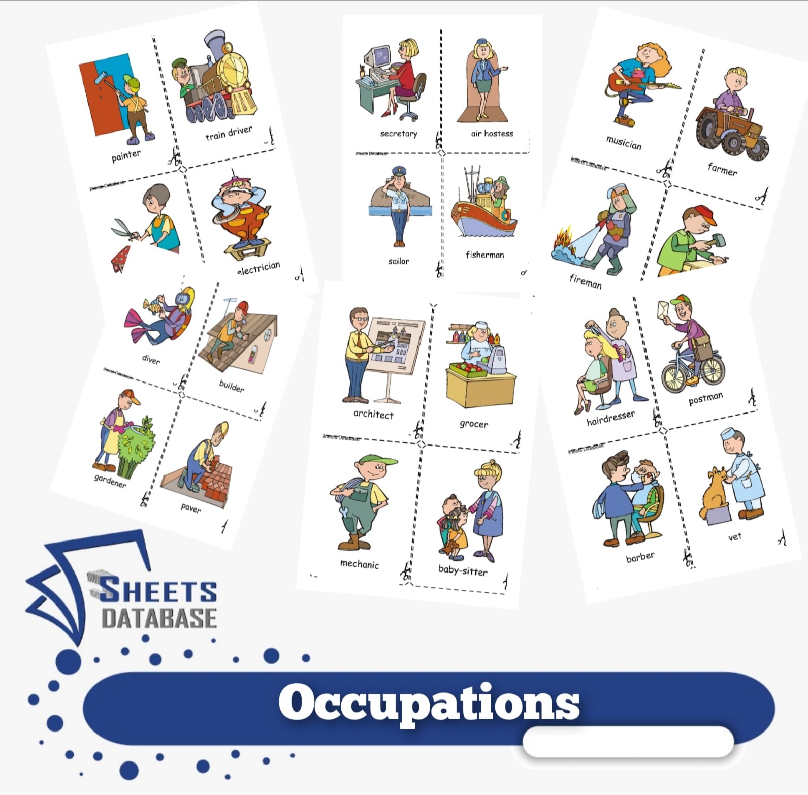 Occupations Cards – Sheets