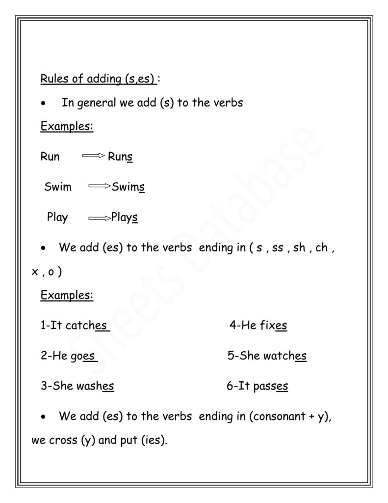 Grammar Booklet 3rd Grade – Sheets