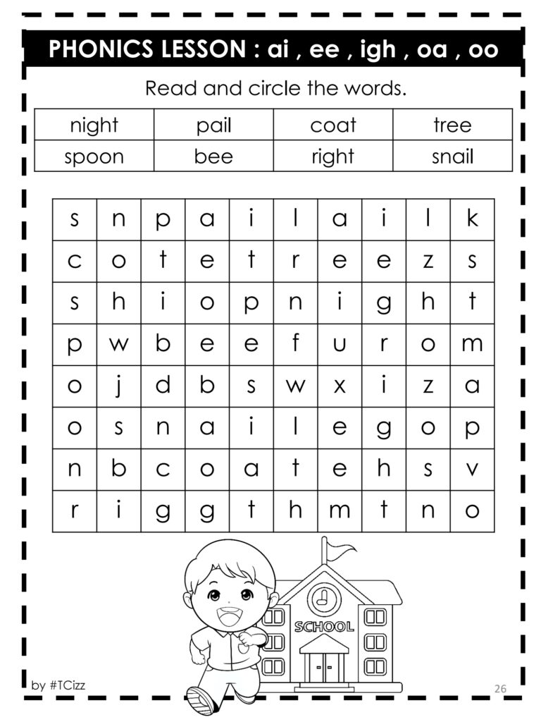 Year 1 phonics booklet Sheets