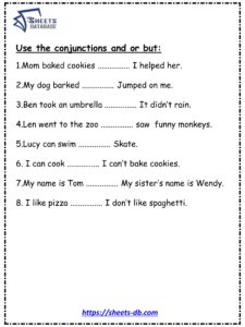 Grammar booklet 1st grade – part2 – Sheets