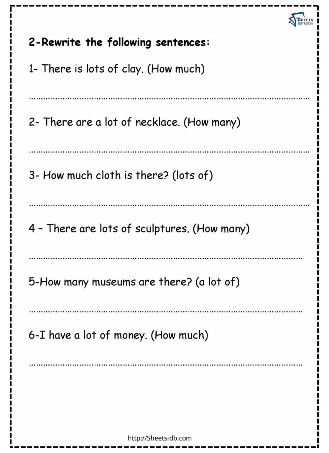 How much How many Sheets