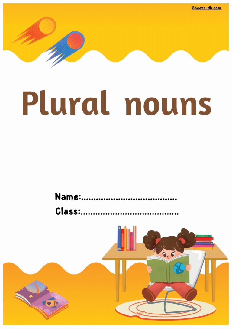 Plural nouns Sheets