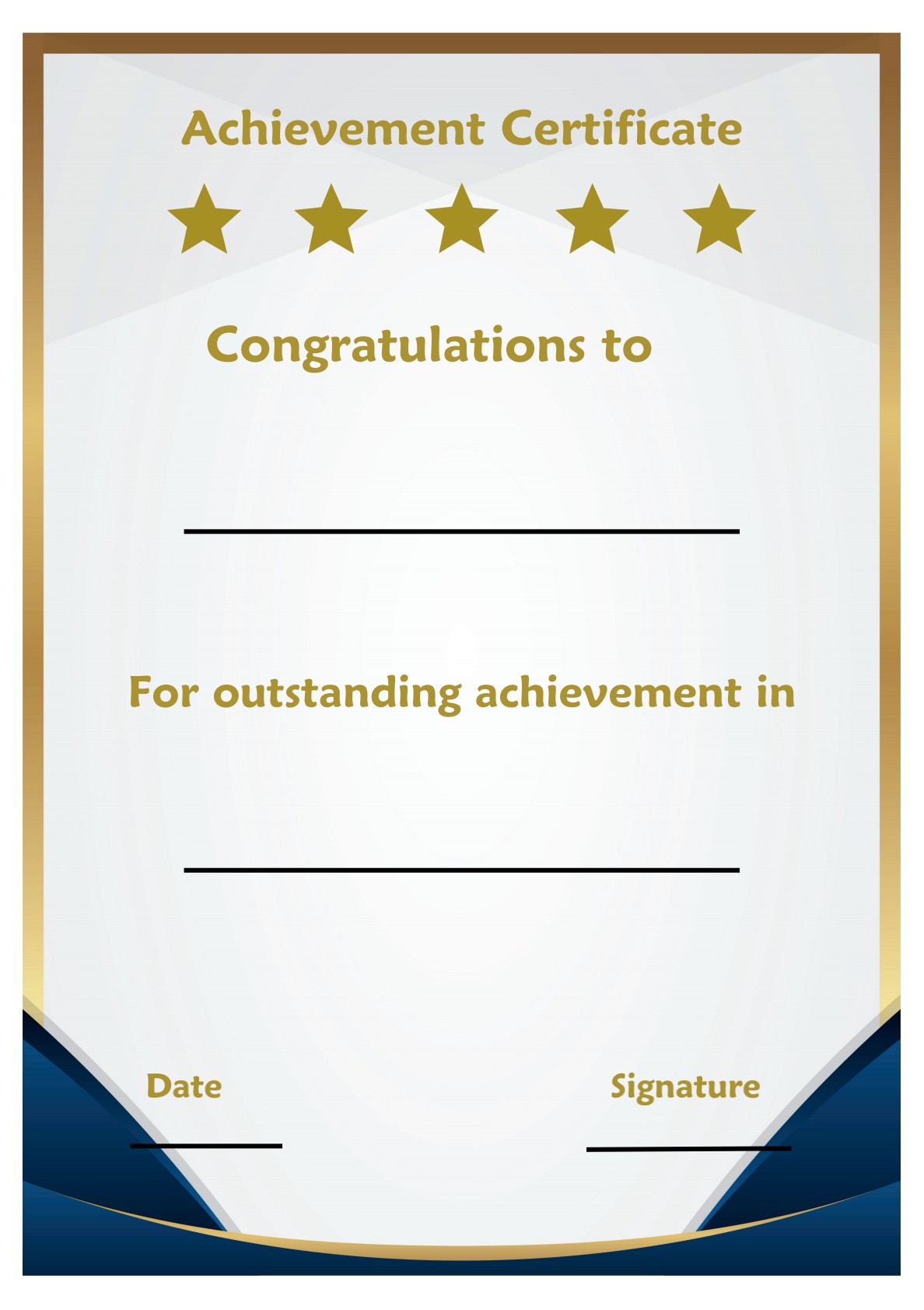 Achievement Awards – Sheets