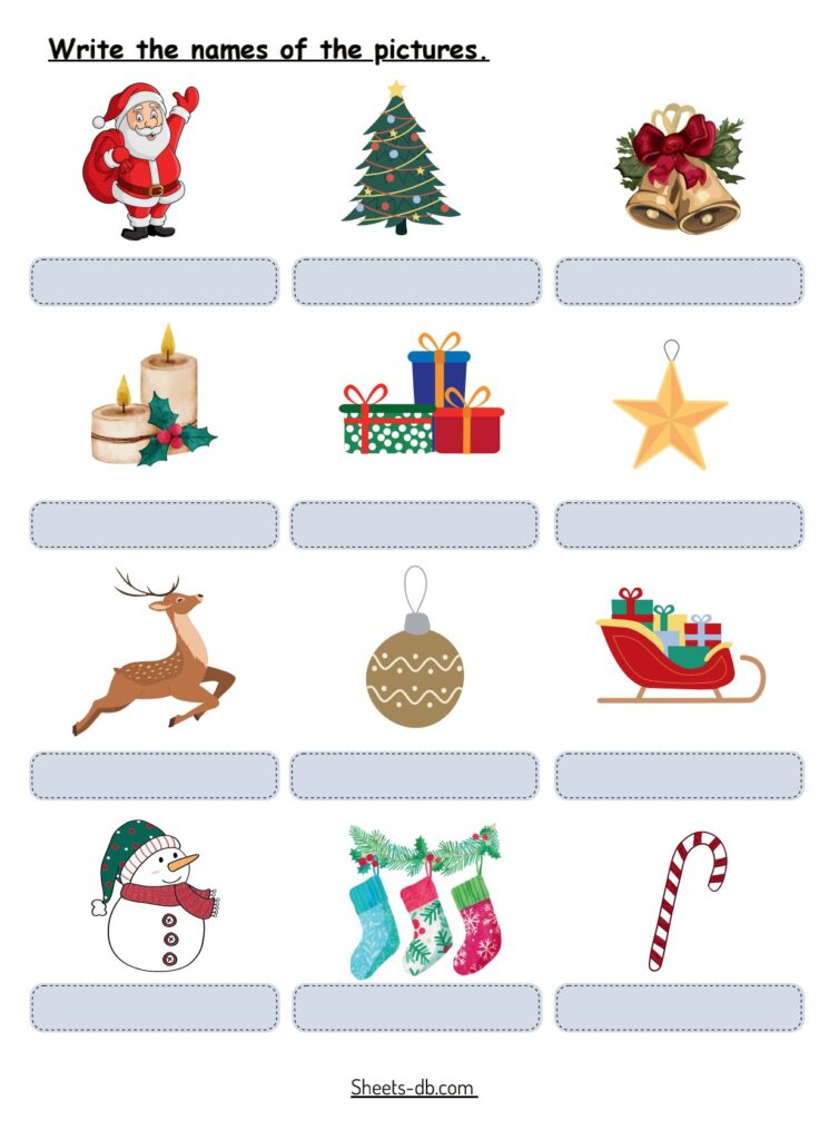 Christmas worksheets – Sheets
