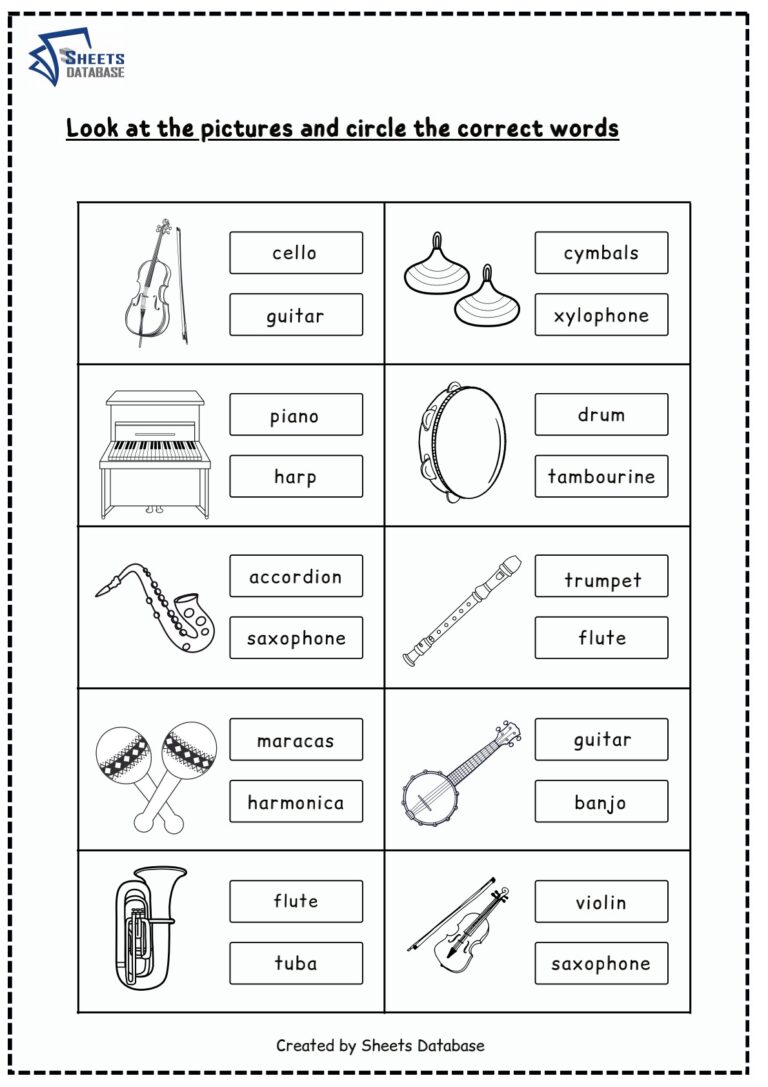 Musical Instruments – Sheets