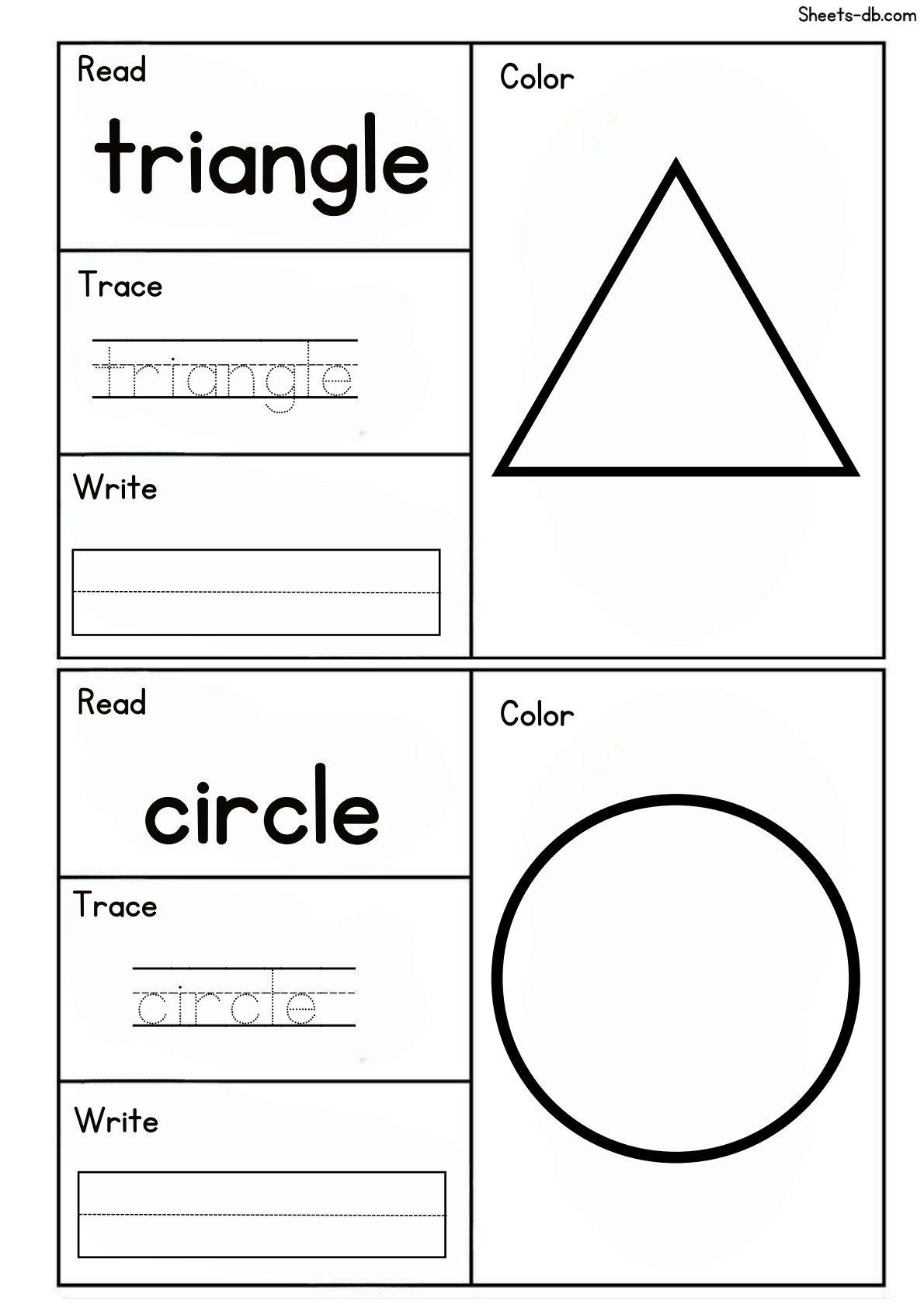 Shapes worksheets sheets-db.com _1