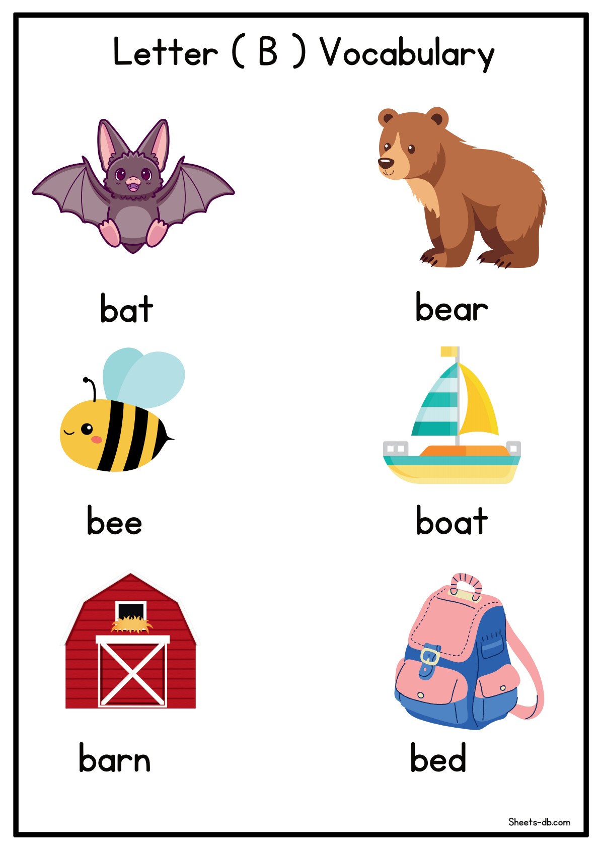 Letter b worksheets _2