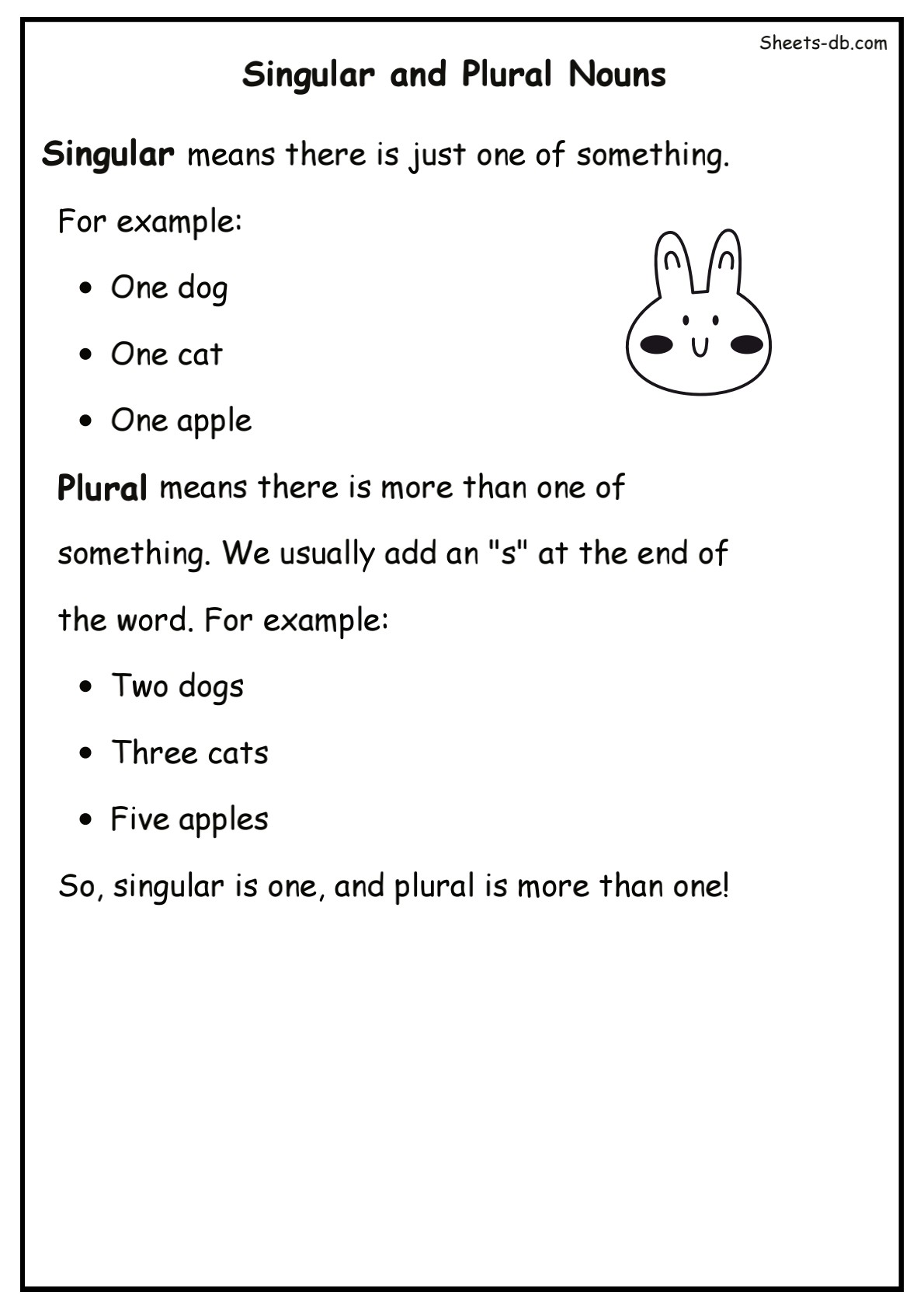 Singular and plural _1