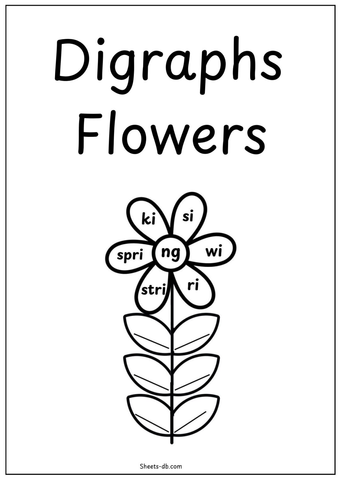 Digraph flowers sheets