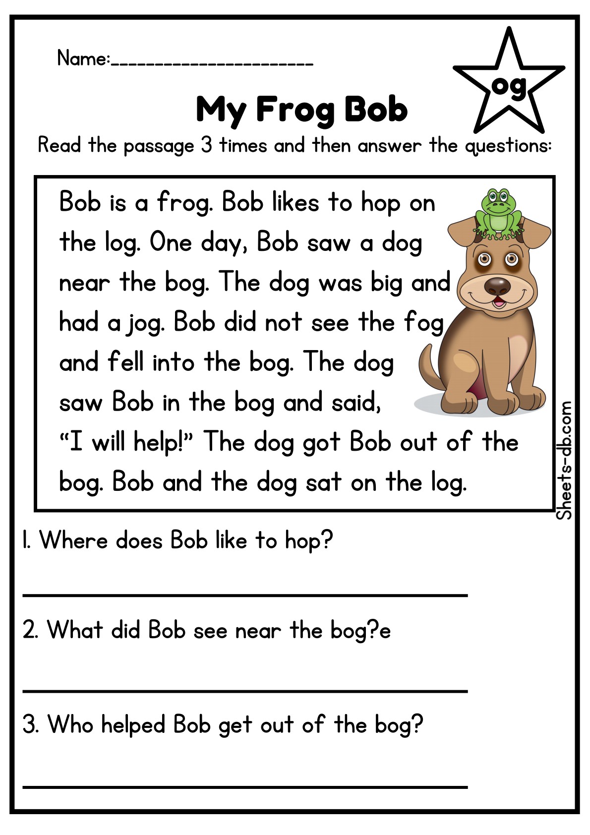 Word family reading comprehension _1