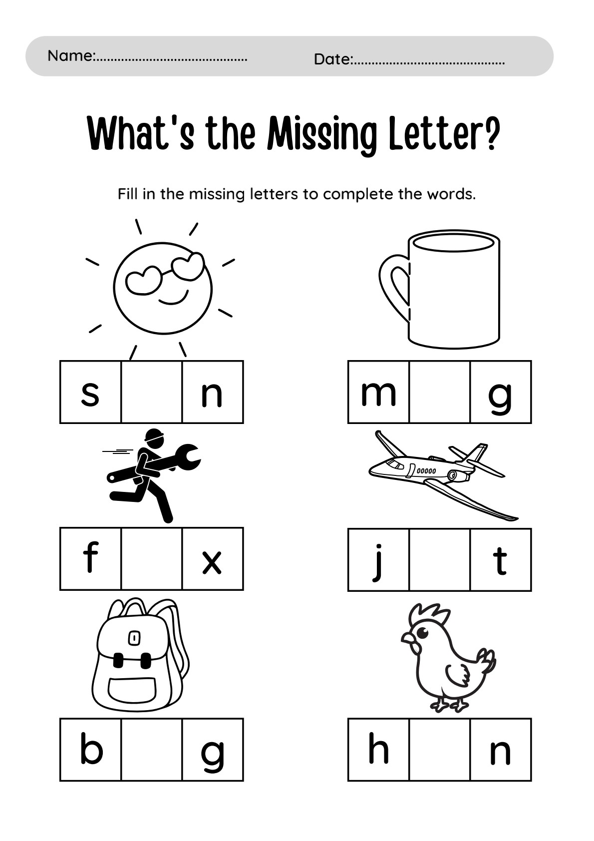 Missing letters _2