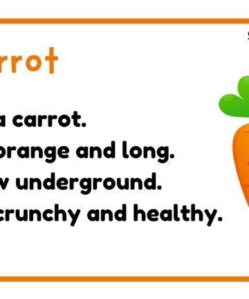 Free Vegetable Reading Cards