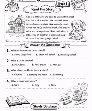 *Grade 1 Reading Worksheets